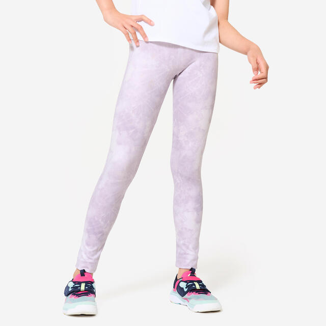 Ademende meisjeslegging paars met print