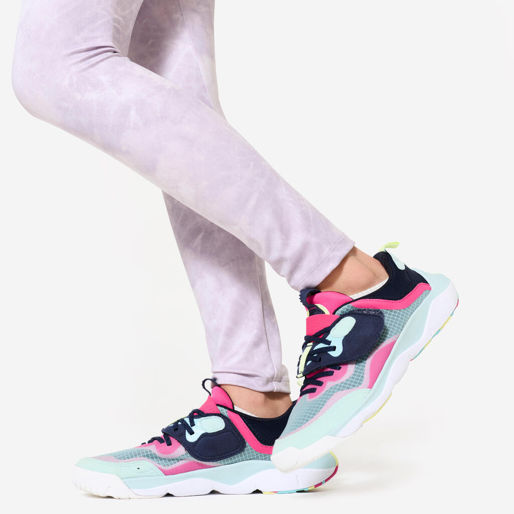 Legging respirant fille, imprimé, violet
