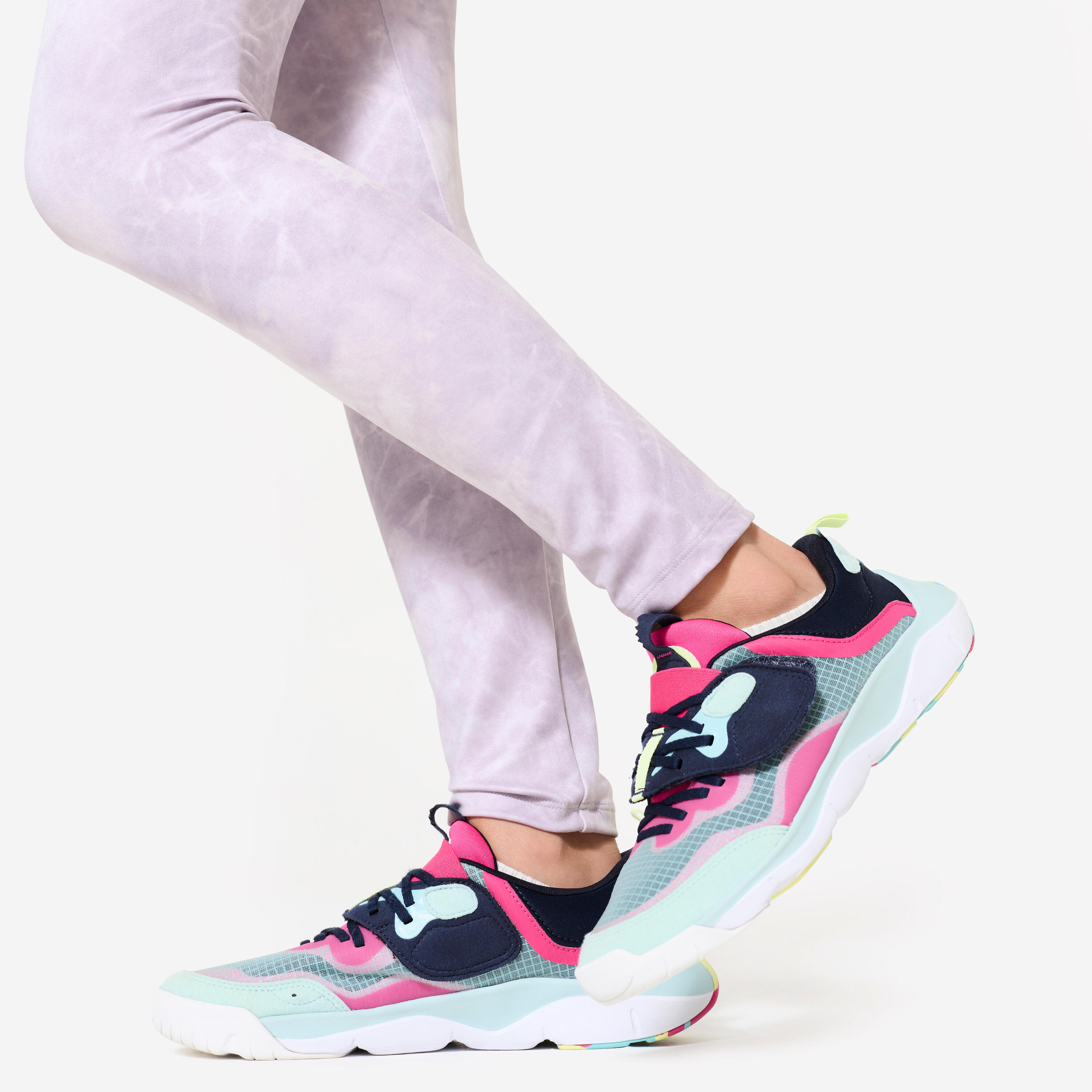 Legging respirant fille, imprimé, violet 6/7