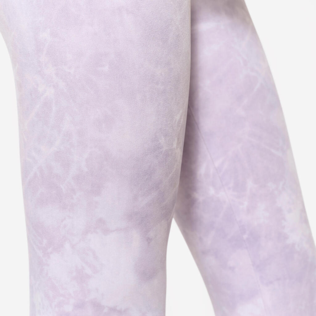 Girls' Breathable Leggings - Purple Print