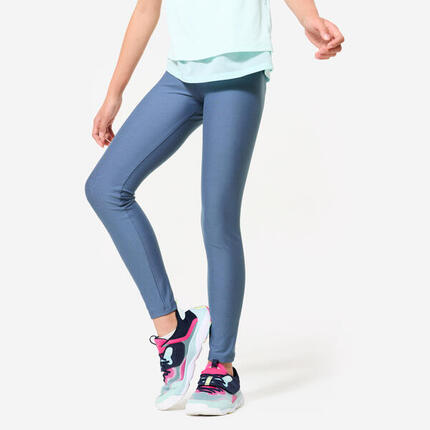 Legging taille haute et respirant fille, bleu foncé