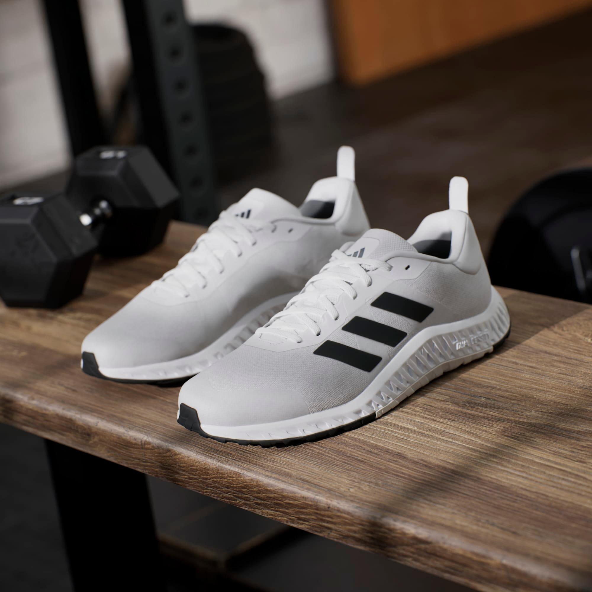 Fitnesschoenen voor heren Everyset wit zwart 3/16