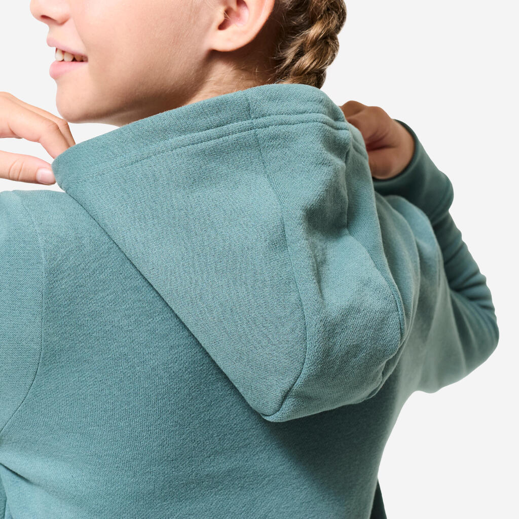 Sweat à capuche coton enfant - cèdre