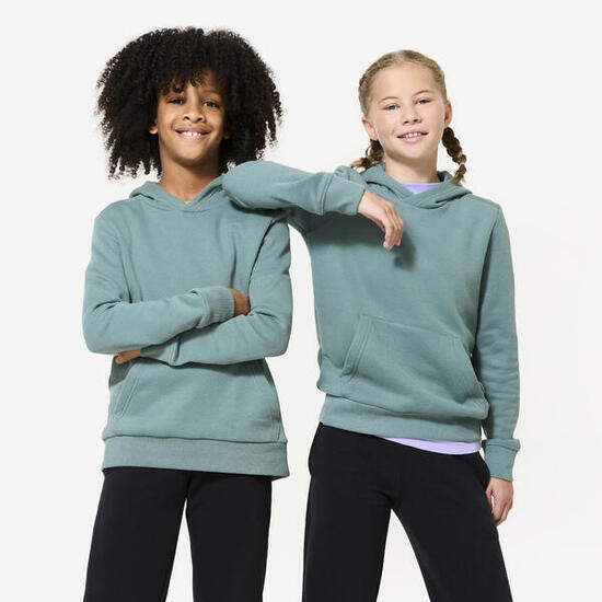 Sweat à capuche coton enfant - cèdre