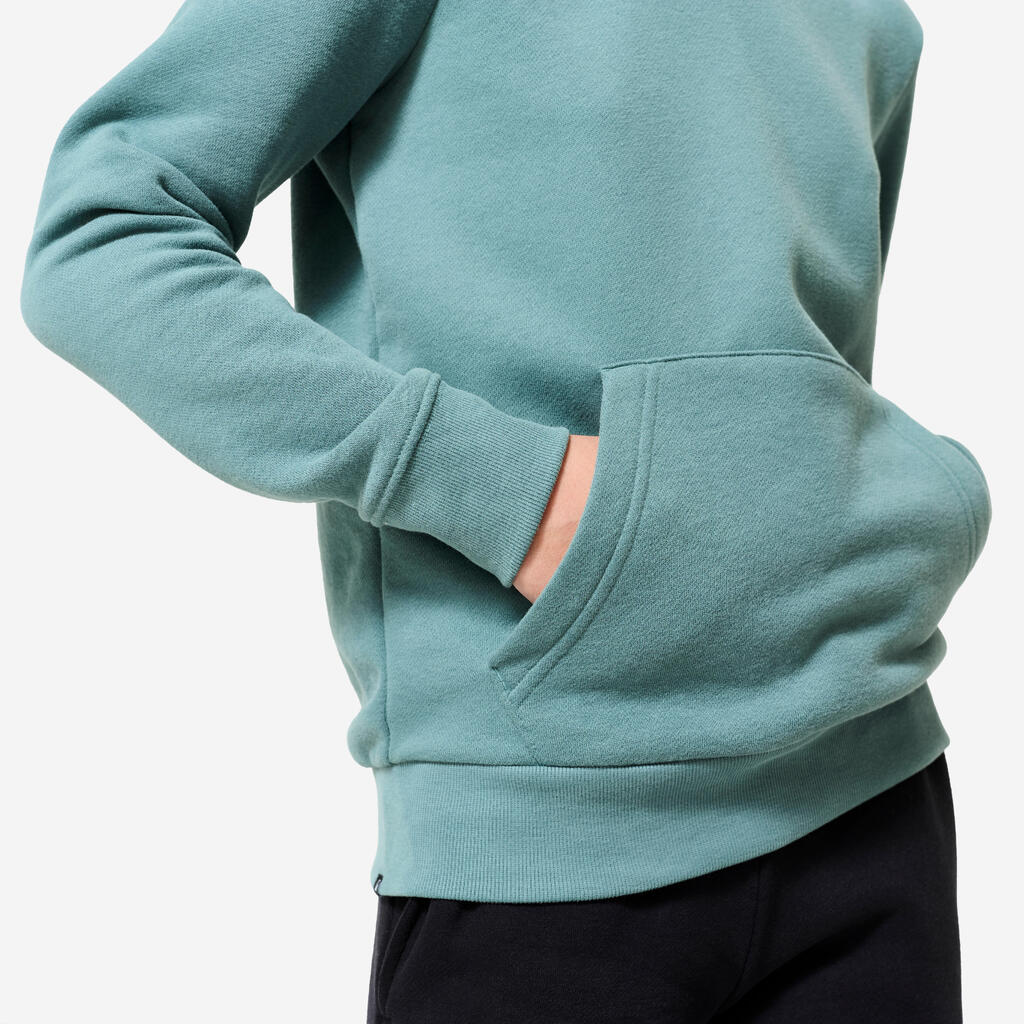 Sweat à capuche coton enfant - cèdre