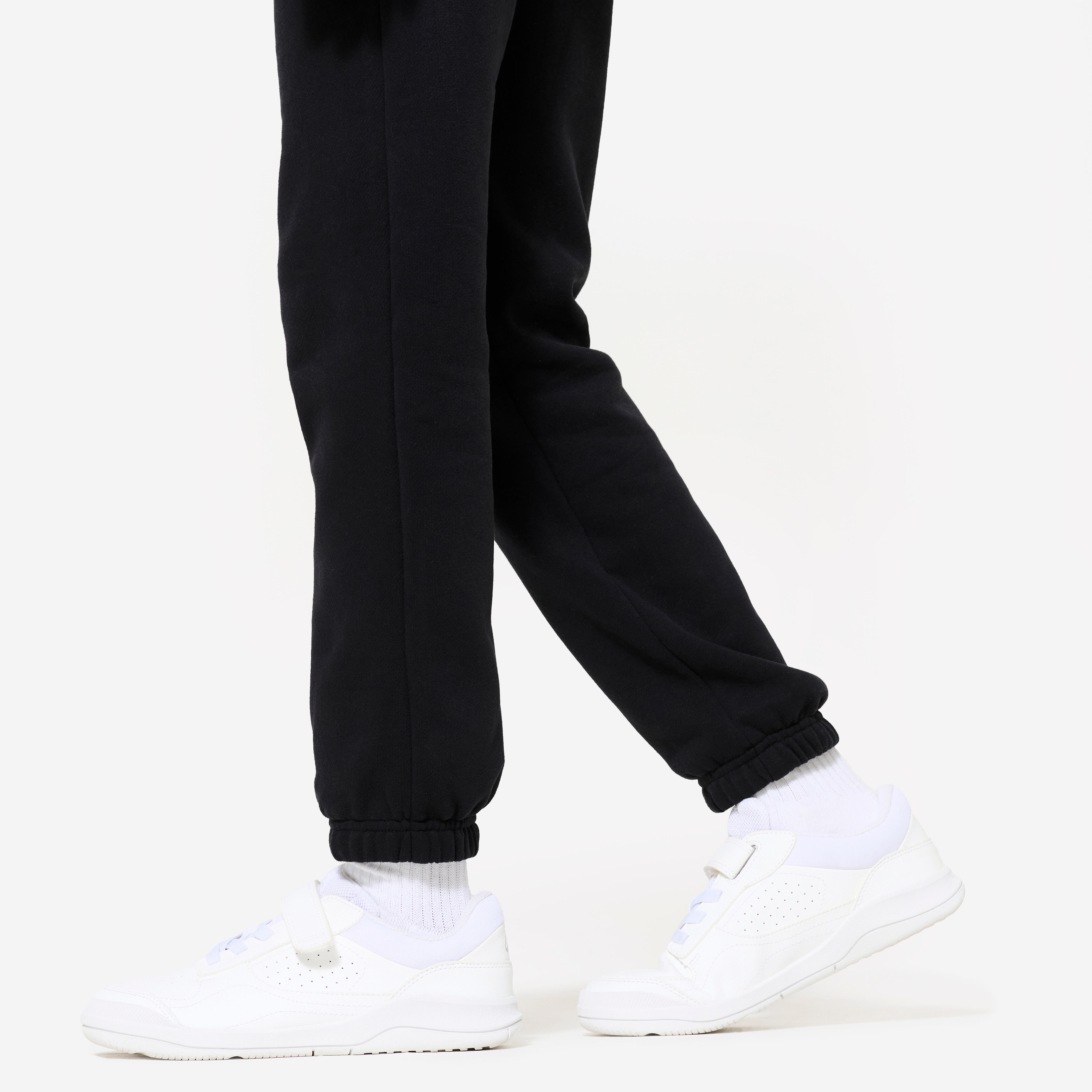 Kids' Unisex Warm Multisports Tracksuit Bottoms - Black