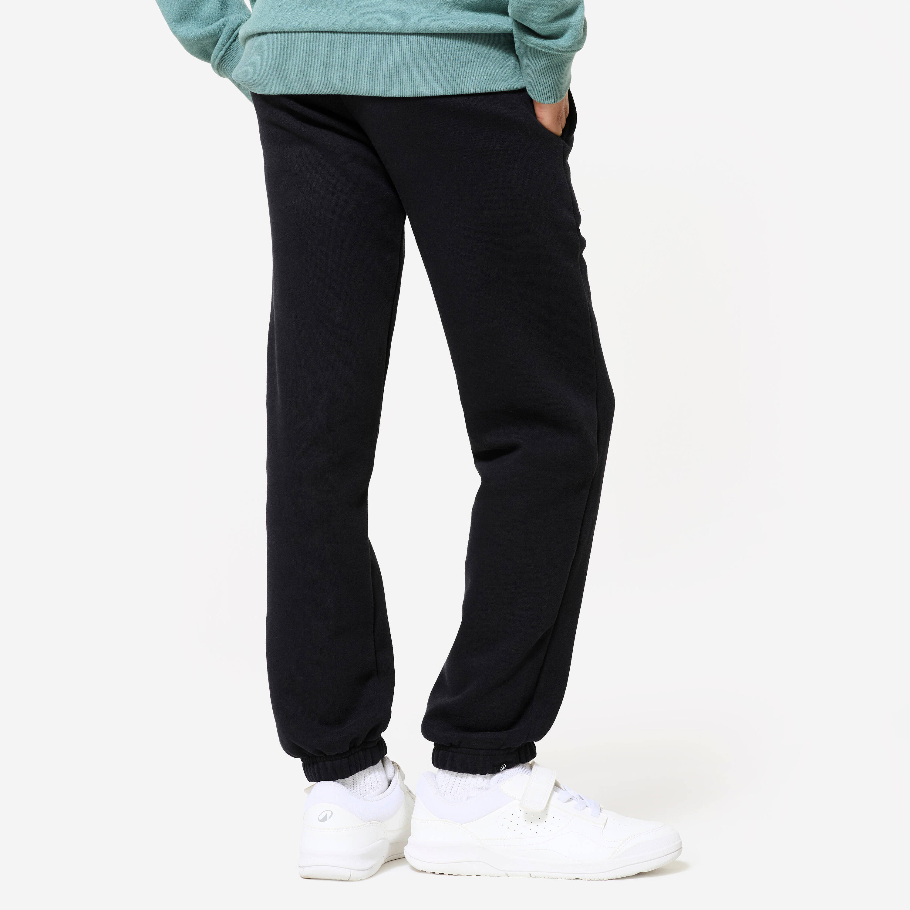 Kids' Unisex Warm Multisports Tracksuit Bottoms - Black -  4