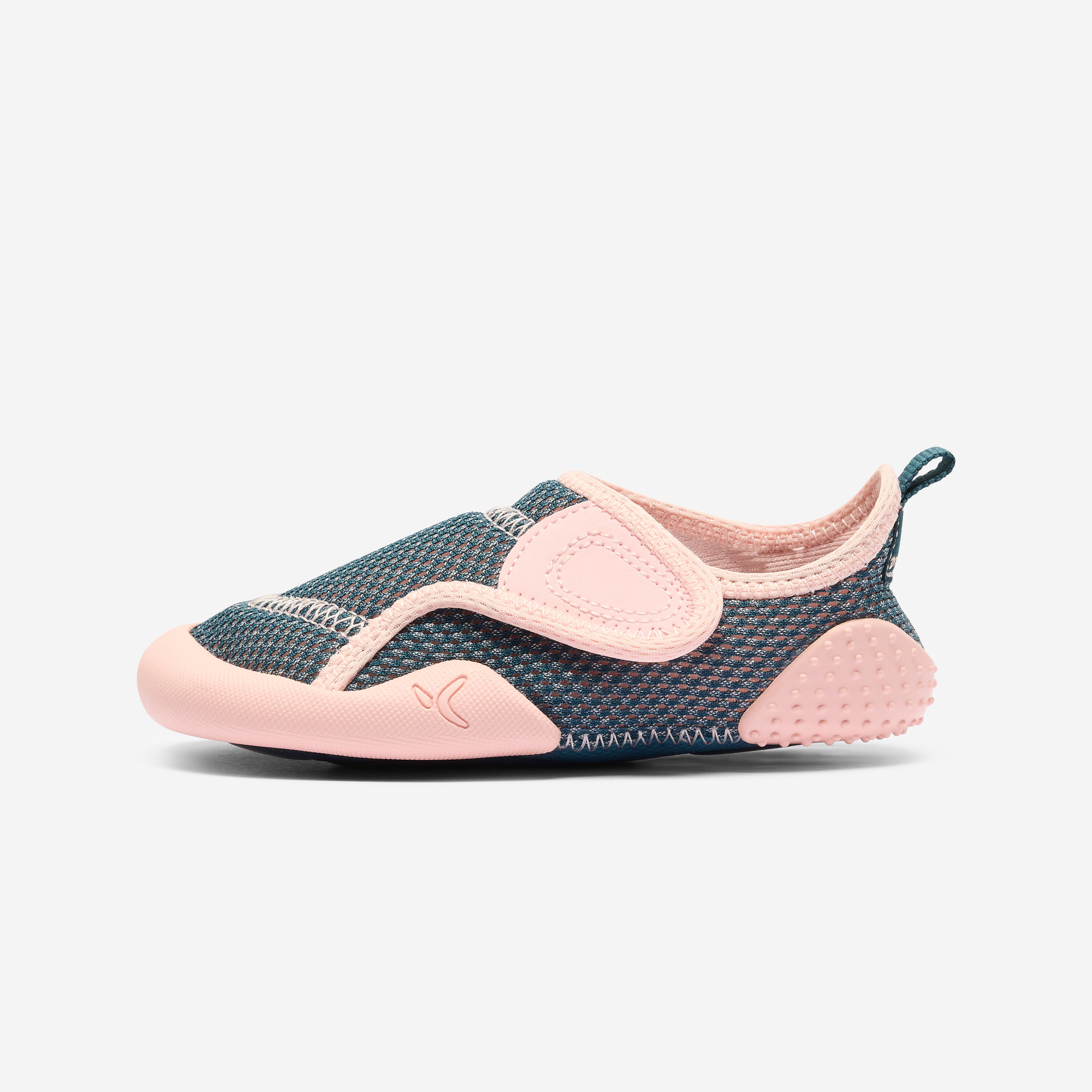 Kids’ Non-Slip Booties - Babylight Blue/Pink - DECATHLON