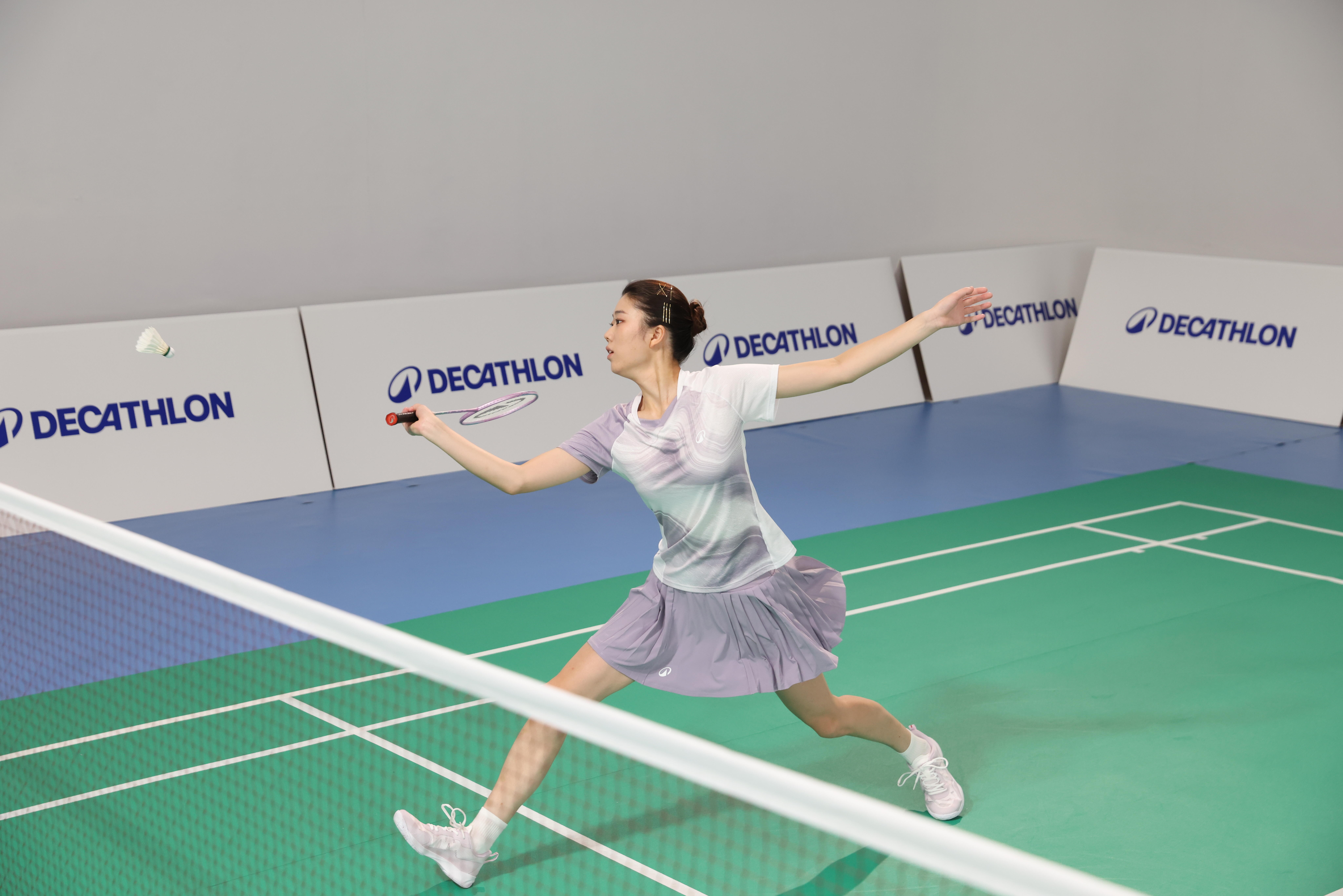 Chaussures de badminton femme - Lite 560 lilas Clair - PERFLY