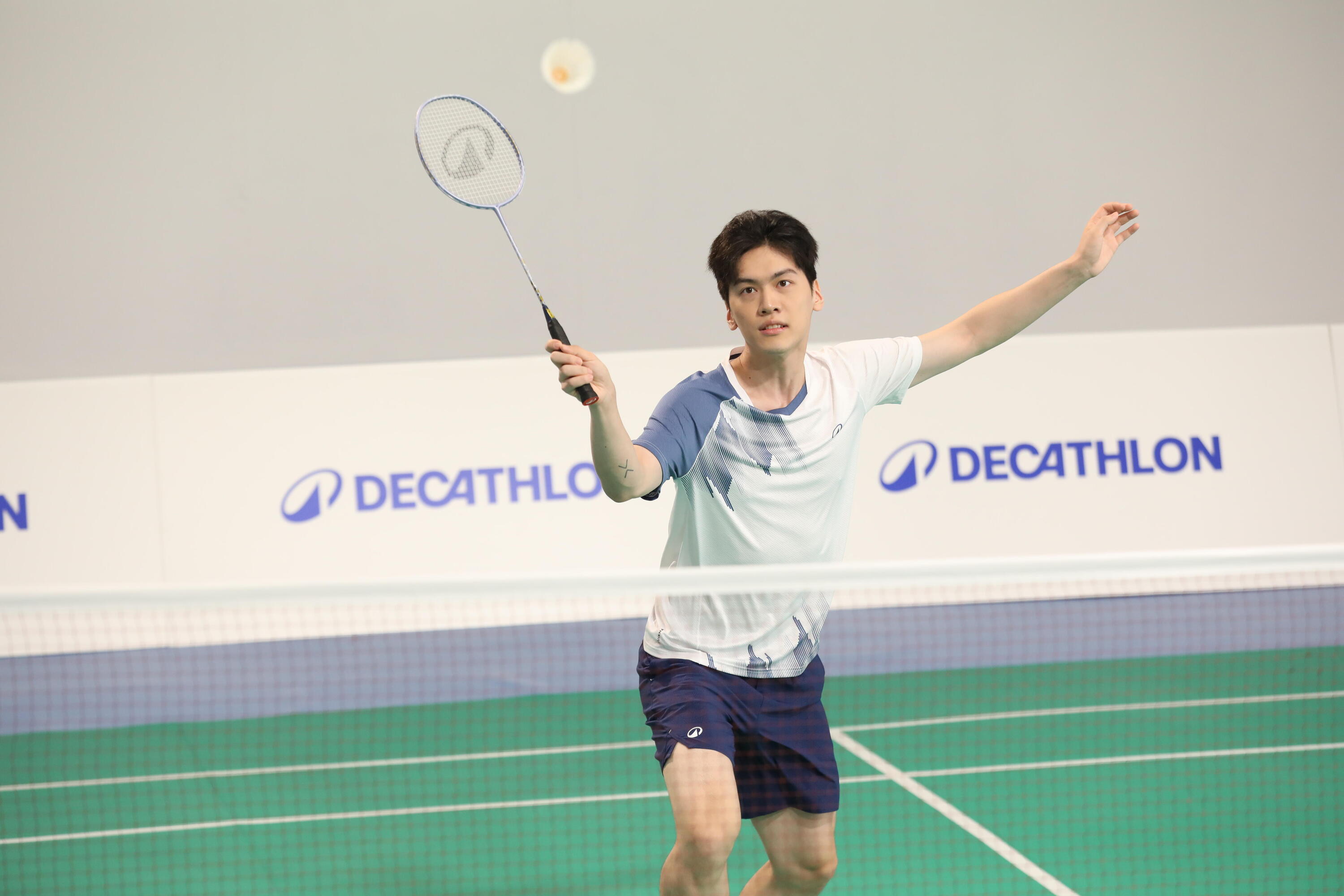 Short de badminton homme - Lite 560 bleu 7/12