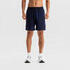 Men's Fitness Shorts with Zipped Pockets - Navy Blue