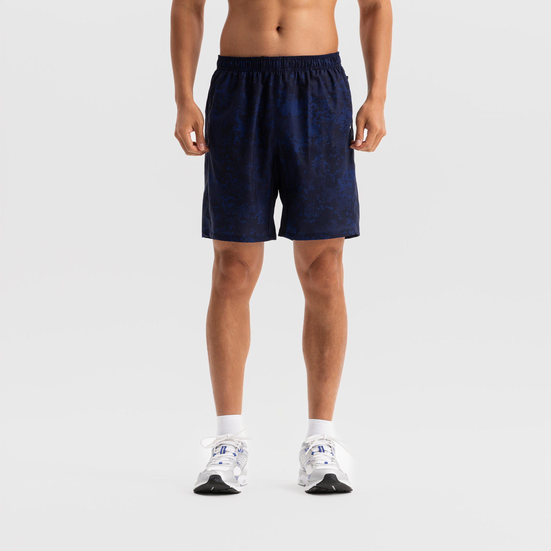 Men's Fitness Shorts with Zipped Pockets Navy Blue