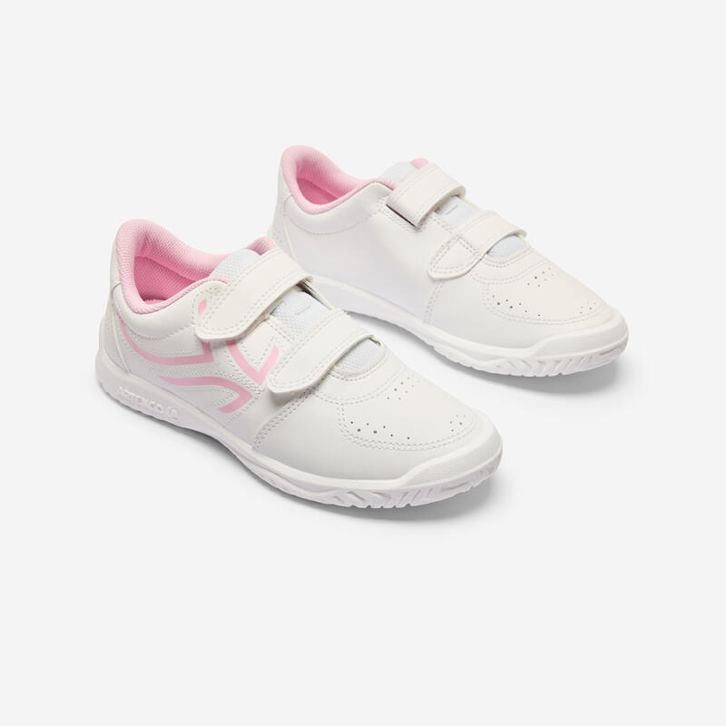 Çocuk Cırt Cırtlı Spor Ayakkabı - Beyaz/Pembe - TS100