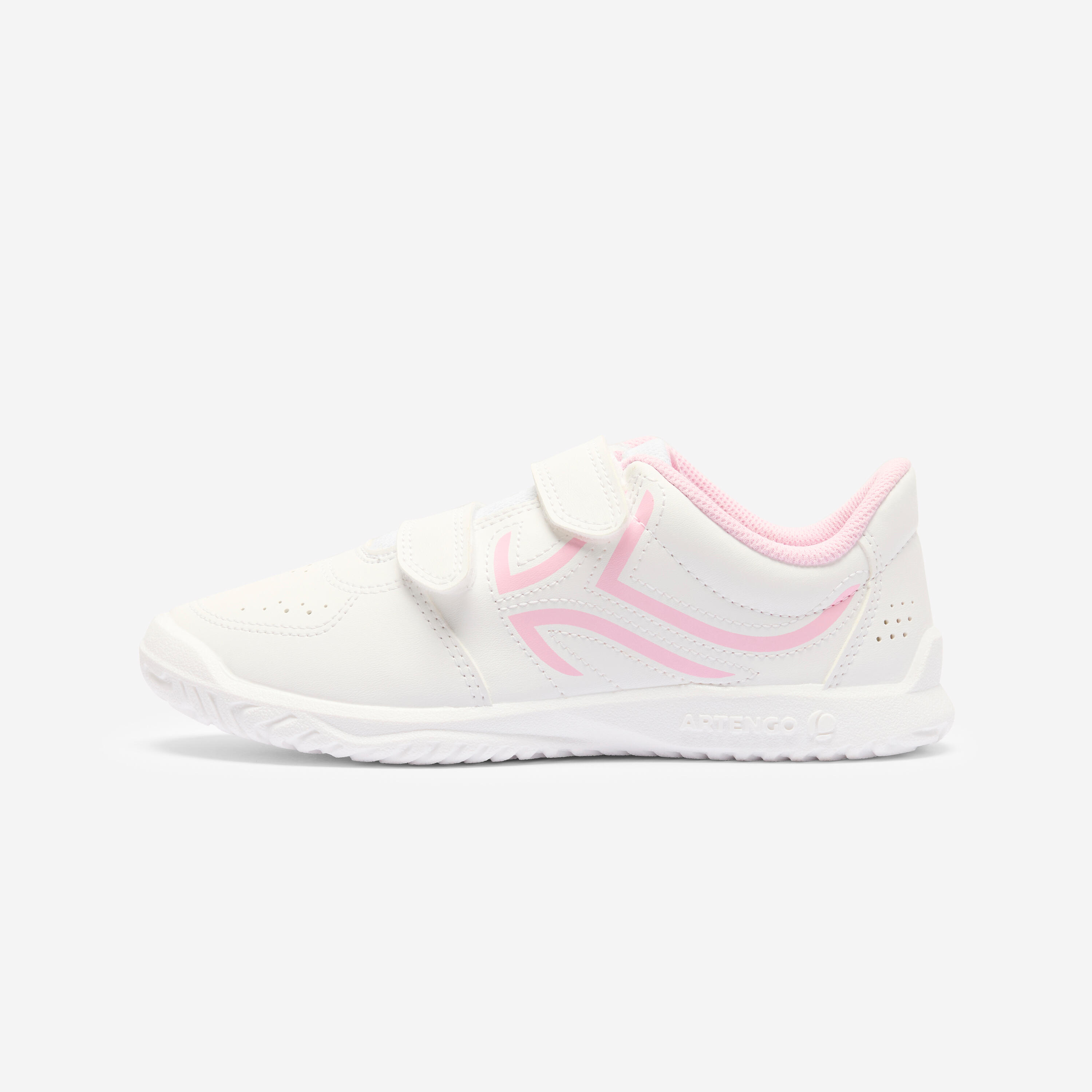Kids’ durable rip-tab shoes, TS100 white pink