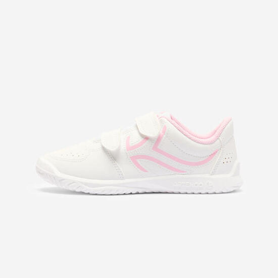 Scarpe da ginnastica bambino TS 100 con strap bianco-rosa dal 26 al 38
