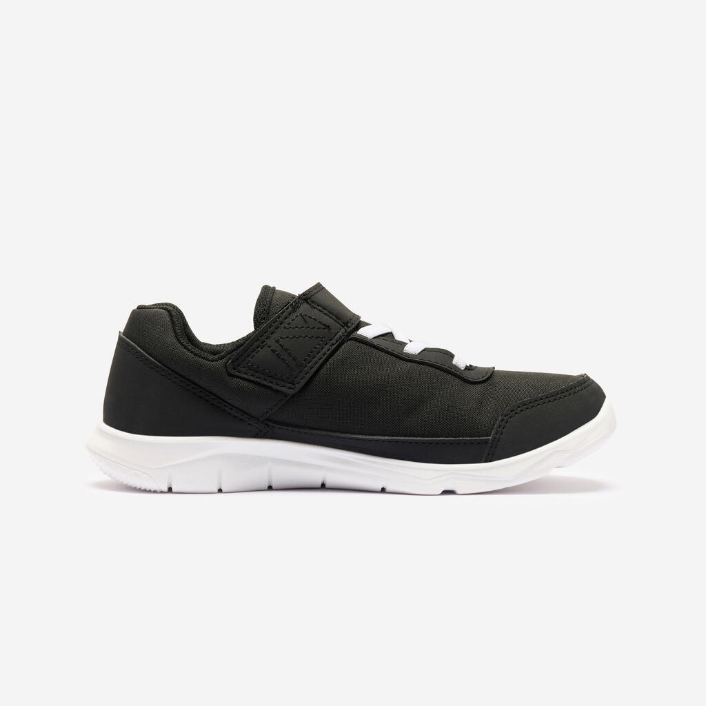 Tenis deportivos con velcro para Niños 100 - Negro / Blanco
