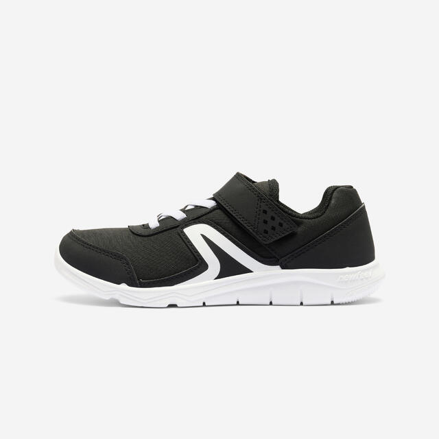 Sportschuhe Kinder Klettverschluss - PW100 schwarz