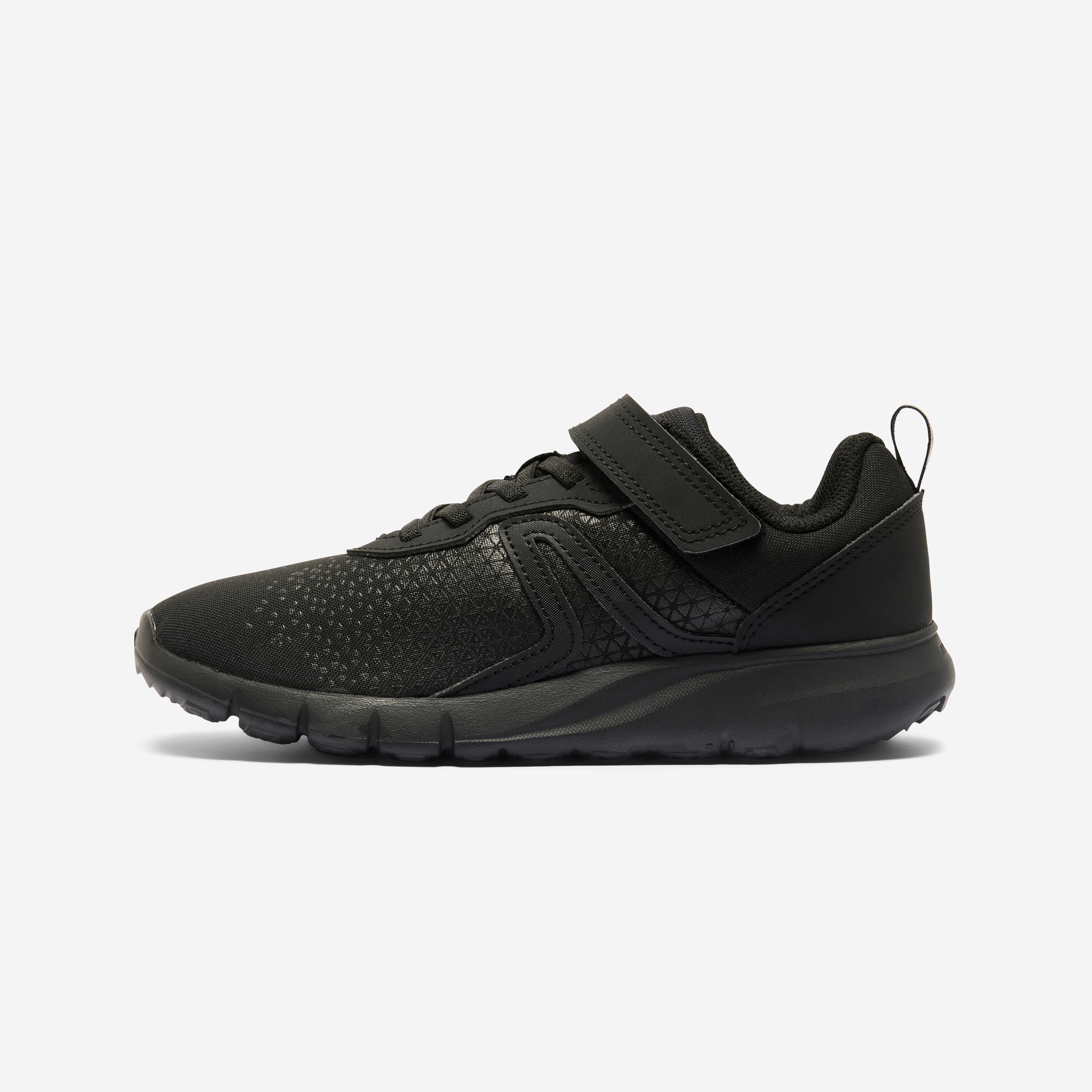 Kids’ lightweight rip-tab shoes, Soft 140 black