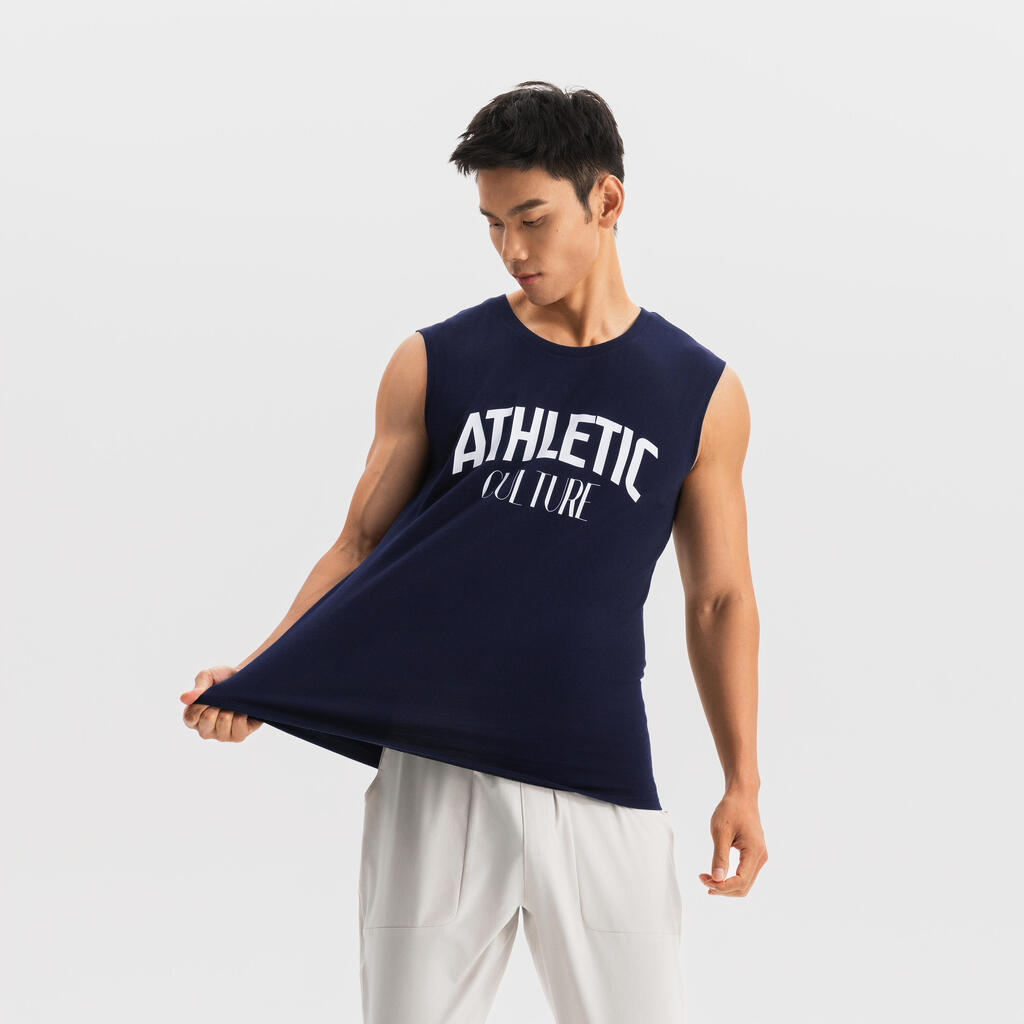 MEN COTTON TRAINING TANK COSMETO 500--blanc ultra