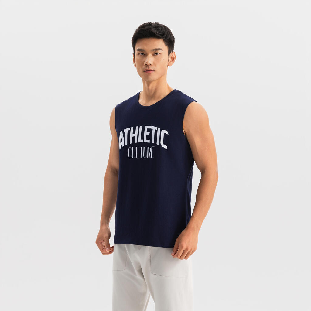 MEN COTTON TRAINING TANK COSMETO 500--blanc ultra