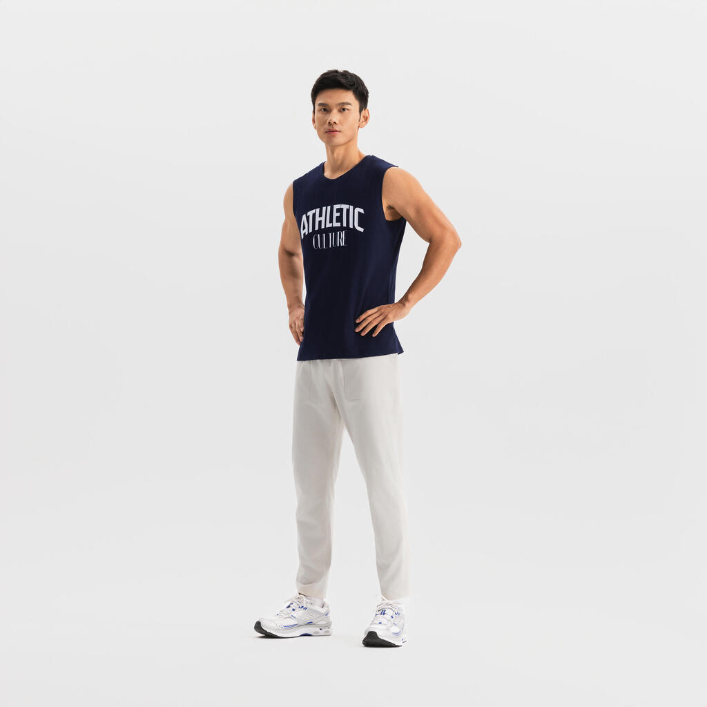 MEN COTTON TRAINING TANK COSMETO 500--blanc ultra