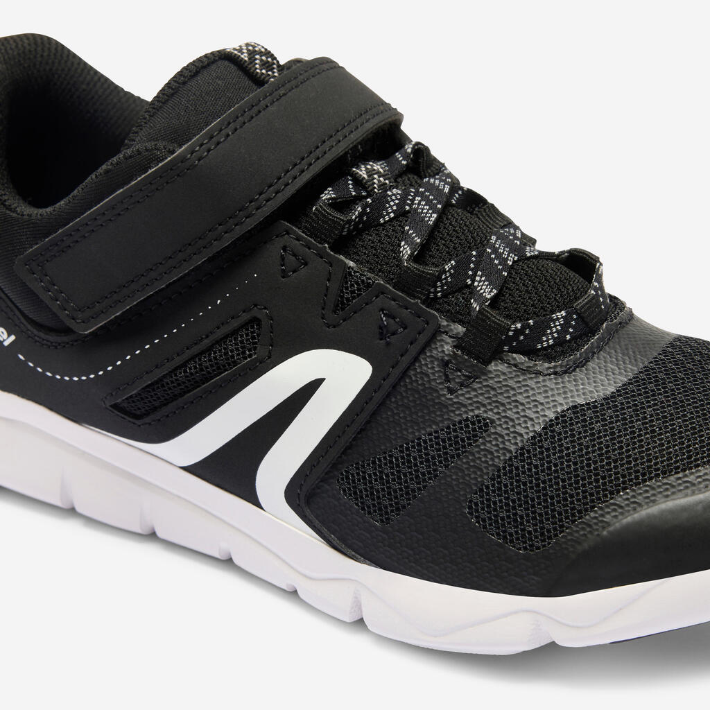 Turnschuhe PW 540 Klettverschluss atmungsaktiv Kinder - hellgrau/weiss 