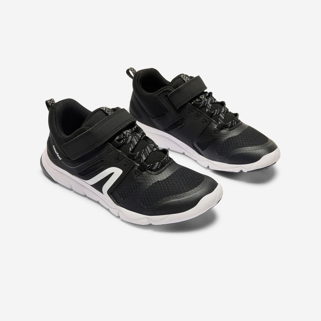 Turnschuhe PW 540 Klettverschluss atmungsaktiv Kinder - hellgrau/weiss 