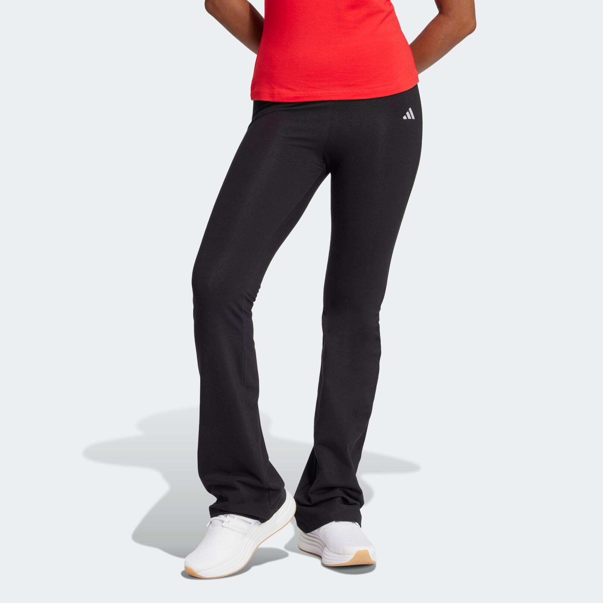 ADIDAS Pantaloni tuta ADIDAS donna flare leggeri neri