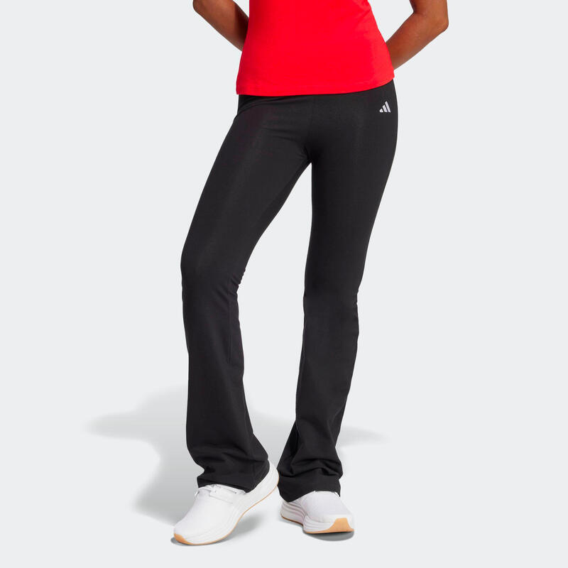 Leggings Boca de Sino de Fitness em Algodão Mulher Preto