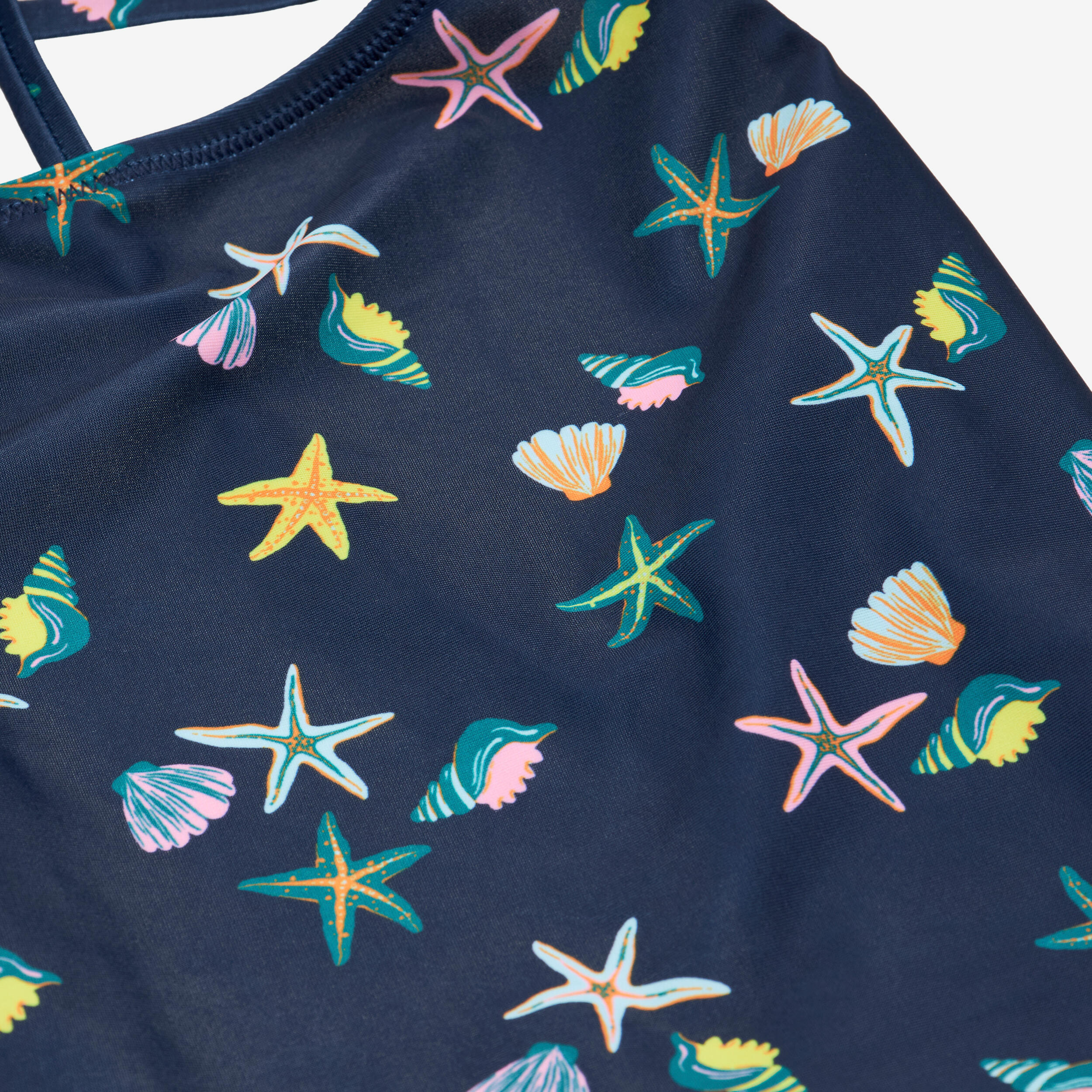 Maillot de bain 1 pièce jupette natation fille - 100 Lila bleu - NABAIJI