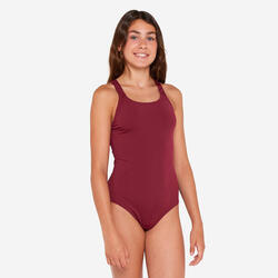 Maillot de bain 1 pièce natation Fille - 100 Vera violet