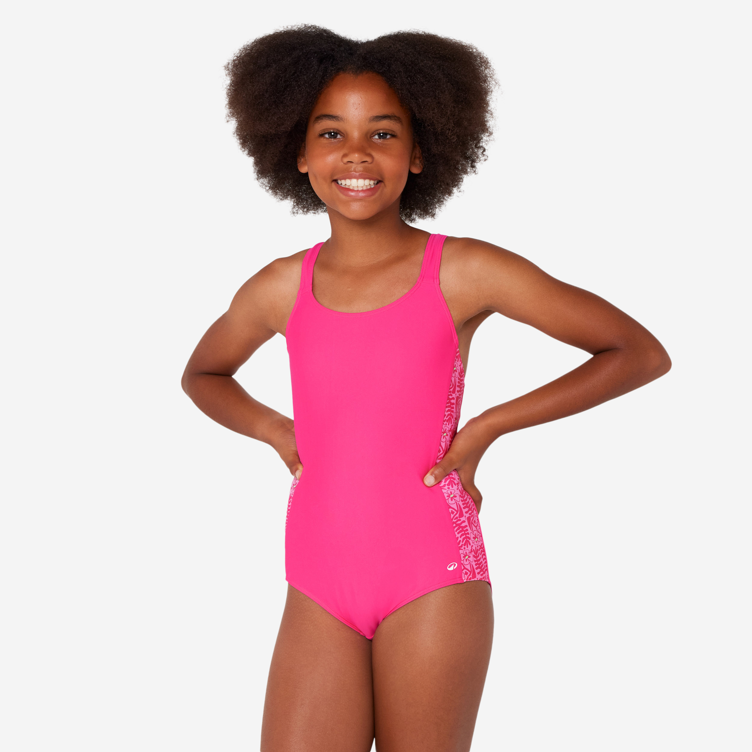 Maillot de bain 1 pièce natation fille - 100 viki rose - Natation - Nabaiji- Clubs - Entreprises - Collectivités - Associations