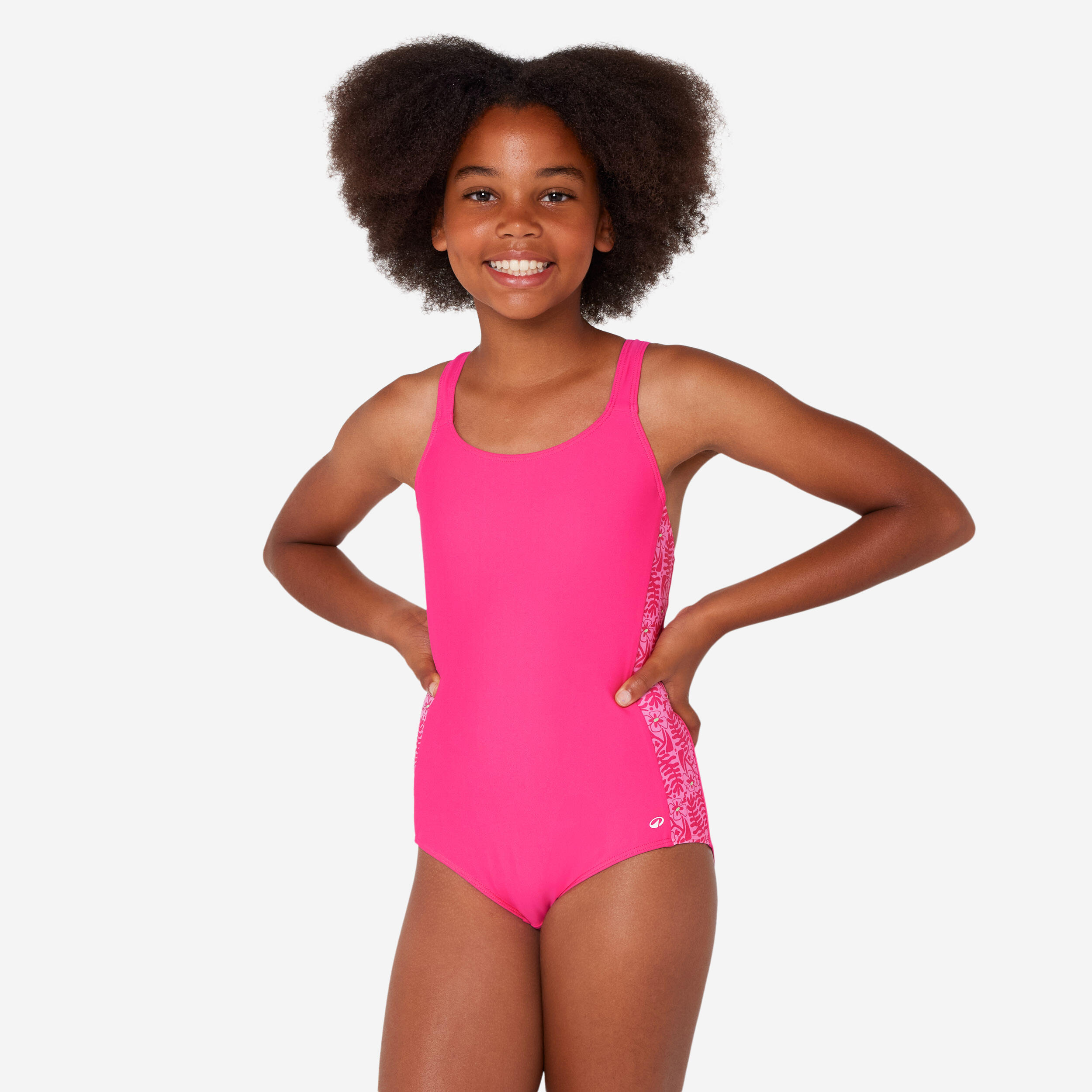 Fato de banho de natação menina - 100 viki rosa