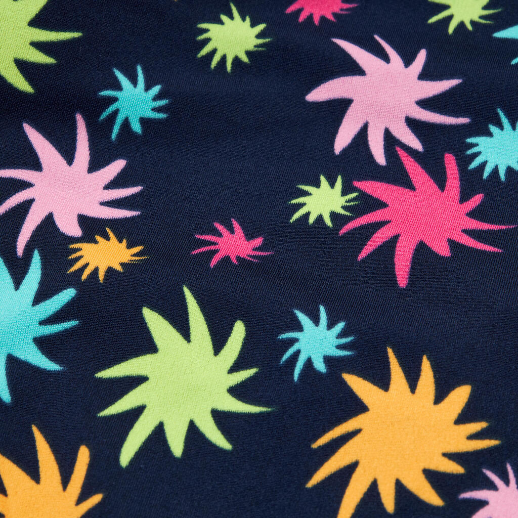 Vestido de Baño Natación Niña 500 Kamiye Puno Azul Oscuro