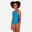 Maillot de bain 1 pièce natation Fille - 500 Kamyleon fatu turquoise