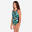 Maillot de bain 1 pièce natation Fille - 500 Kamyleon honu noir