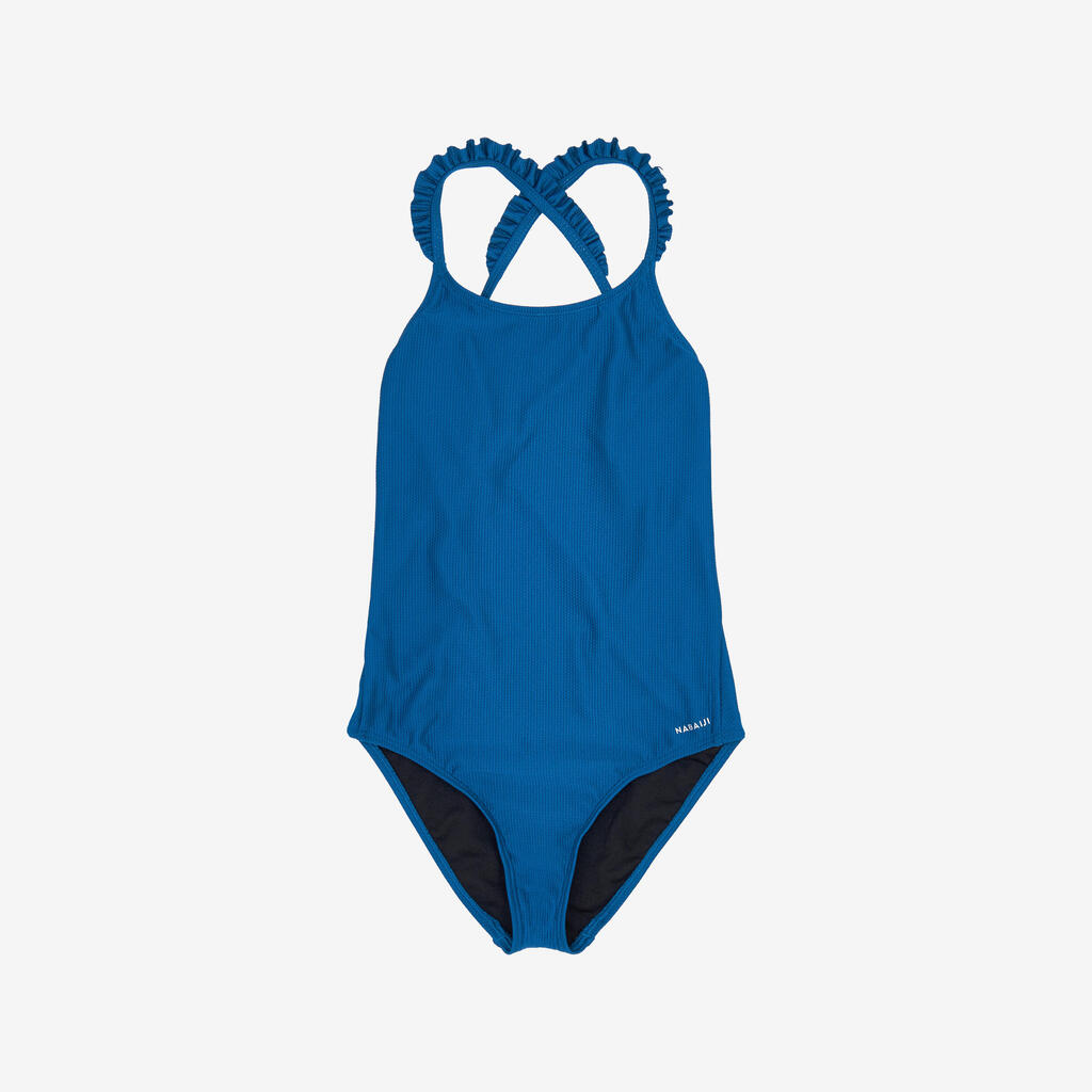 Maillot de bain 1 pièce natation Fille - 100 Lila cobe bleu