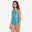 Maillot de bain 1 pièce natation Fille - 100 Lila ataa pupu turquoise