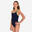 Maillot de bain 1 pièce natation Fille - 500 Olga bleu foncé