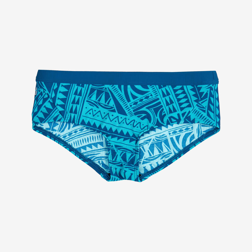 Sportbikini Hose Mädchen - 500 Kamyleon Fatu blau/türkis 