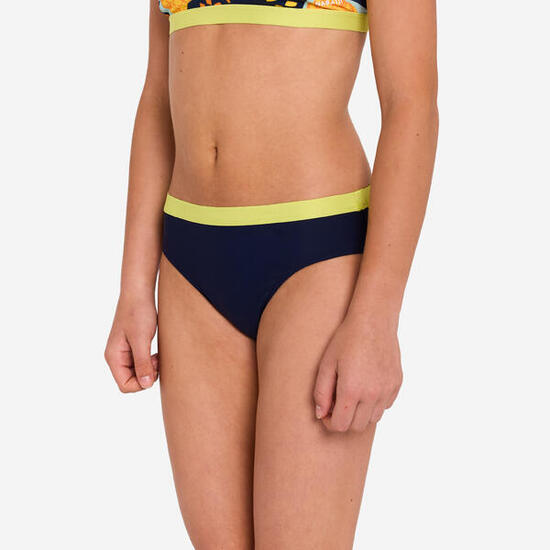 Sportbikini Hose Mädchen - 100 Vega schwarz/grün