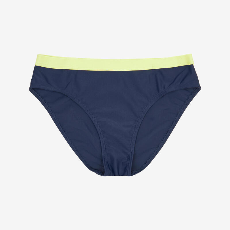 Cueca de bikini de natação Menina - 100 Vega preto verde