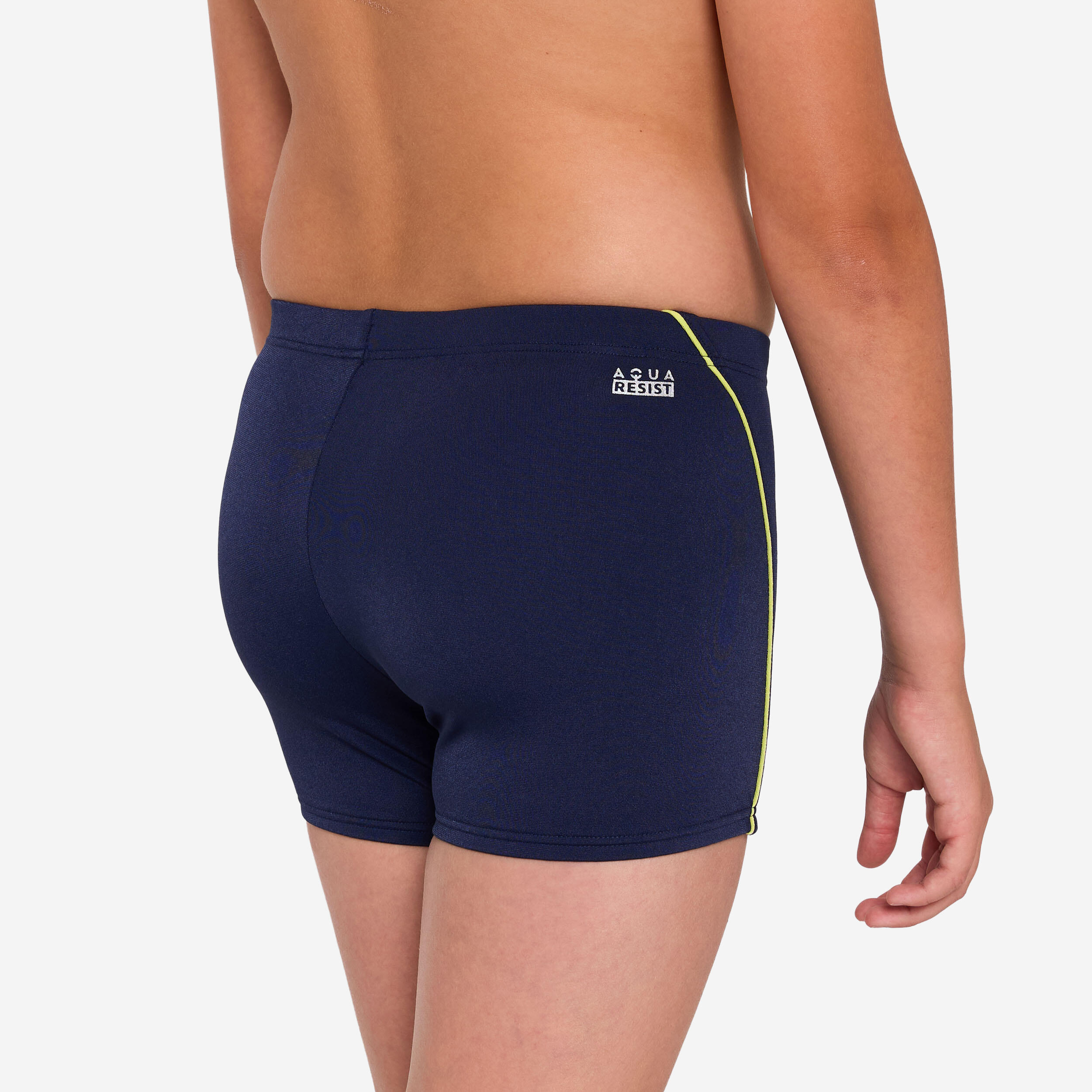 Boys' Swimming Boxer Shorts 100 Plus Lightweight & Durable Dark Blue