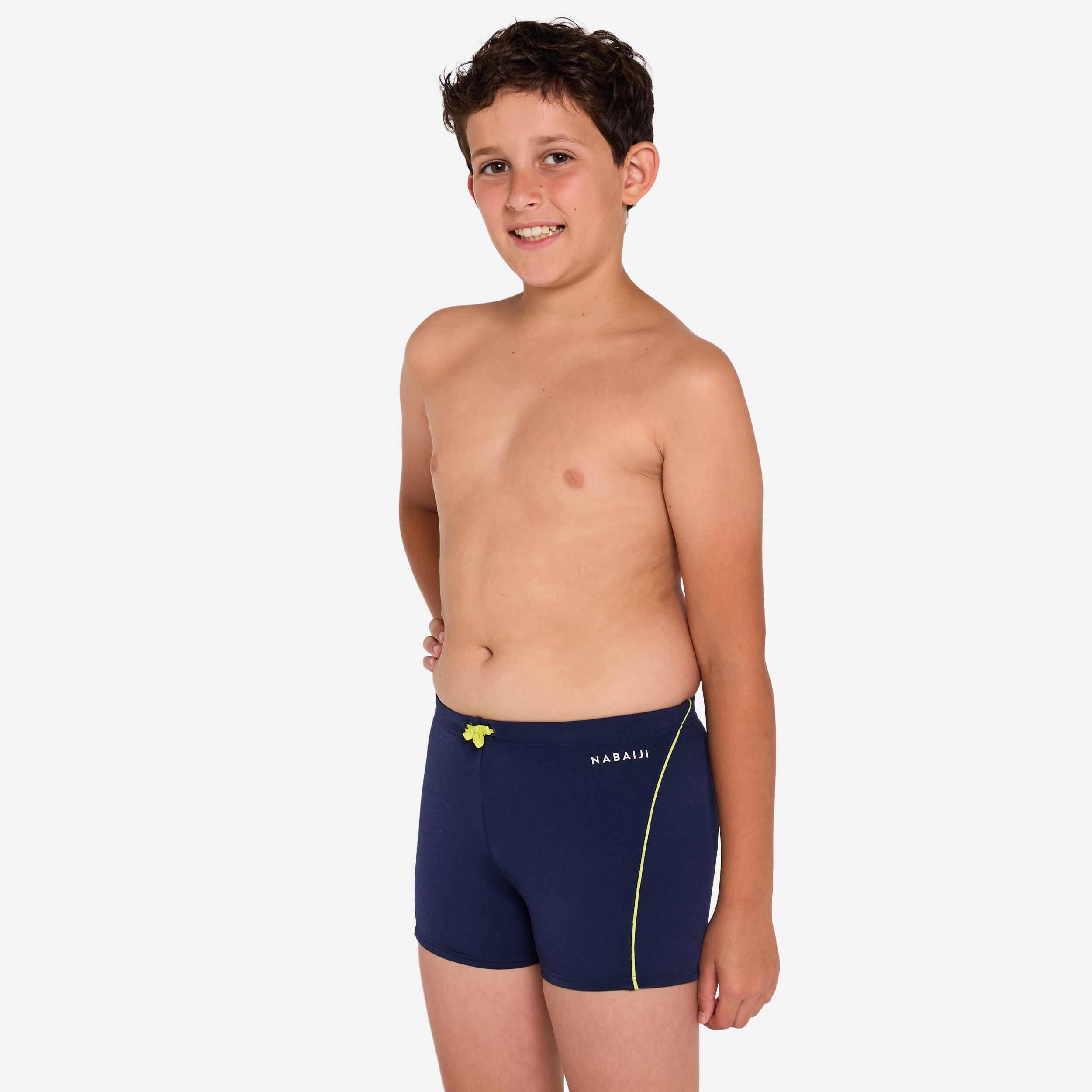 Boys' Swimming Boxer Shorts 100 Plus Lightweight & Durable Dark Blue