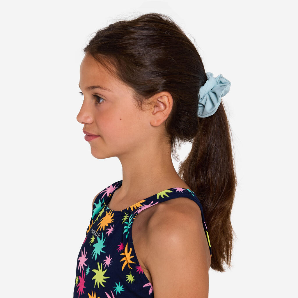 Chouchou cheveux natation fille bleu