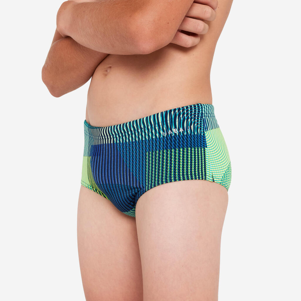 Boys' swimming trunks - Side blue green