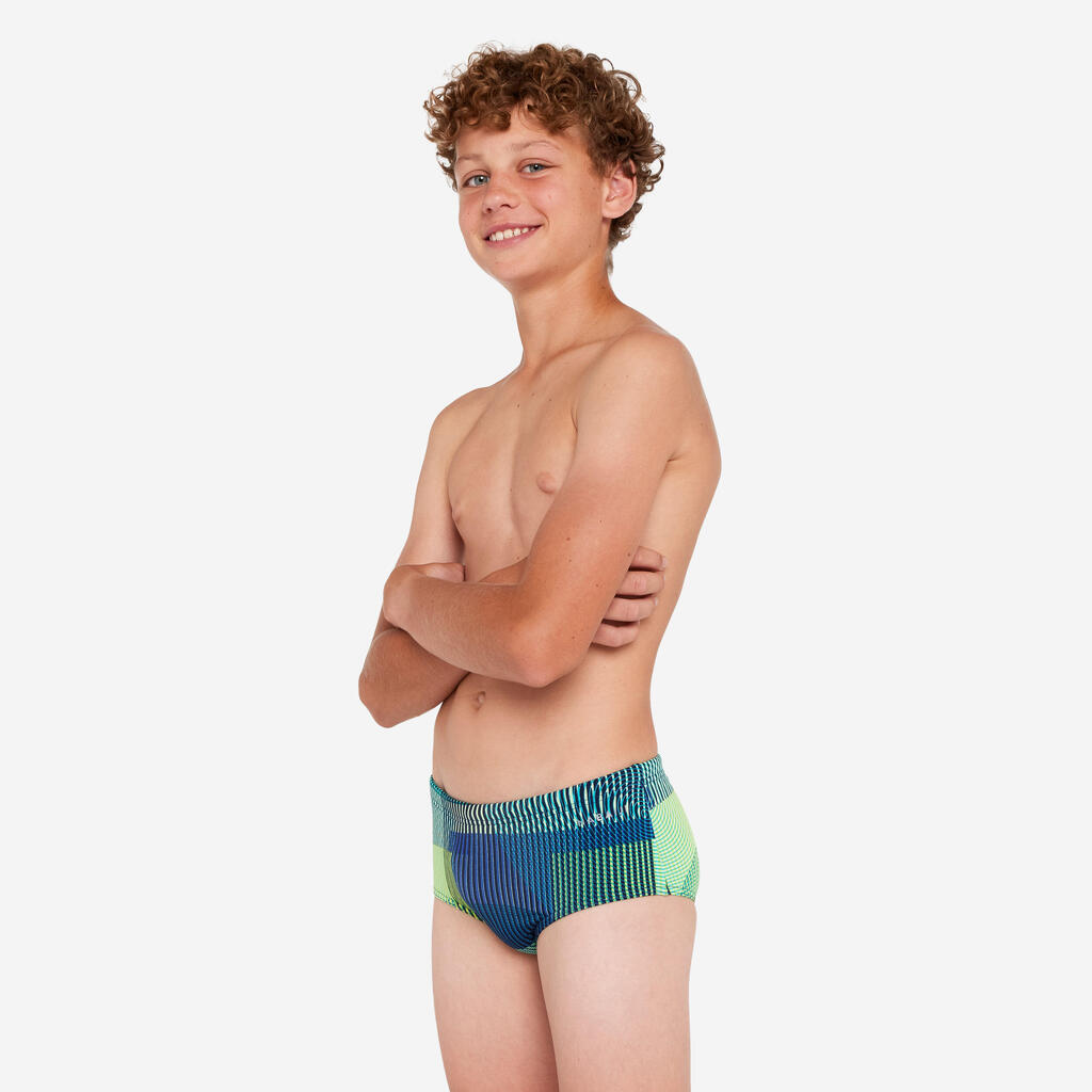 Boys' swimming trunks - Side blue green