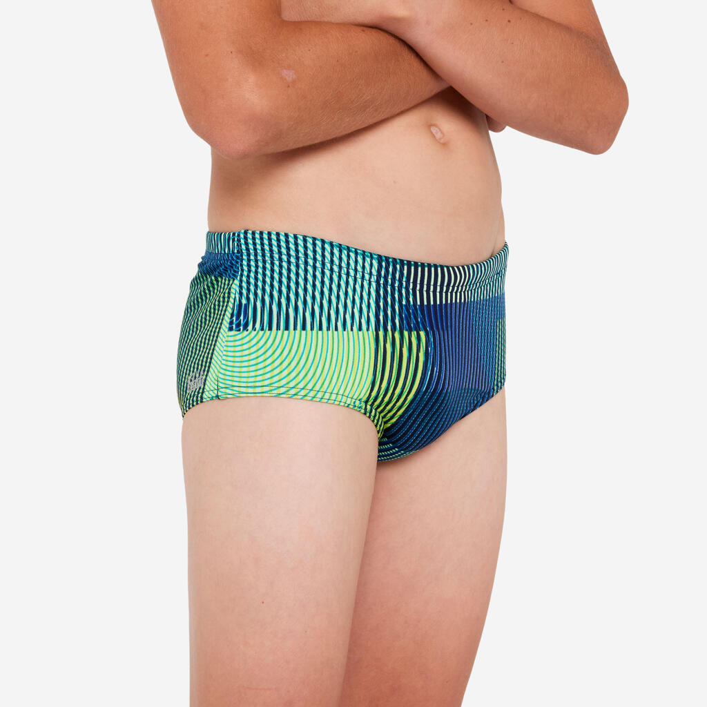 Boys' swimming trunks - Side blue green