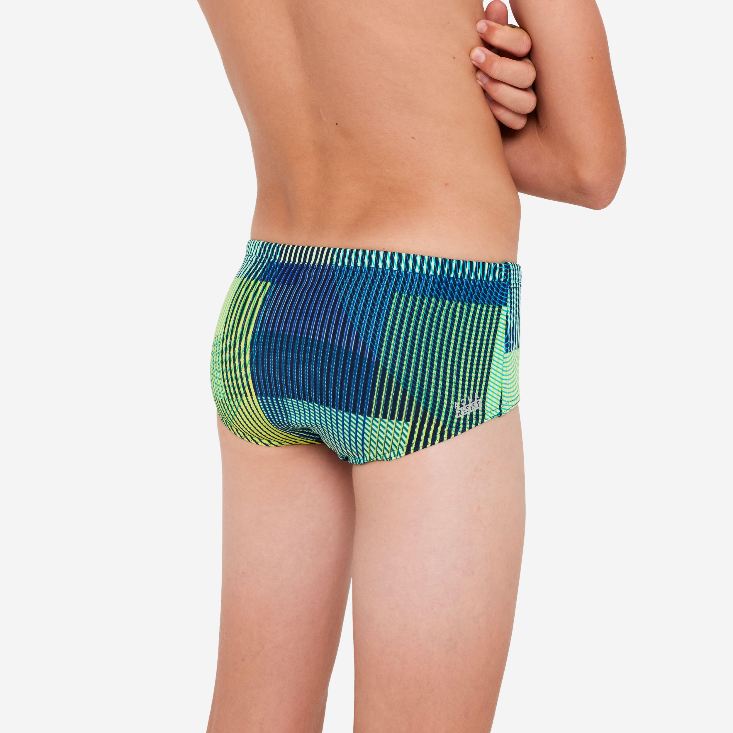 Badehose Trunk jugendliche Jungen, Side, Blau/Grün 4/6