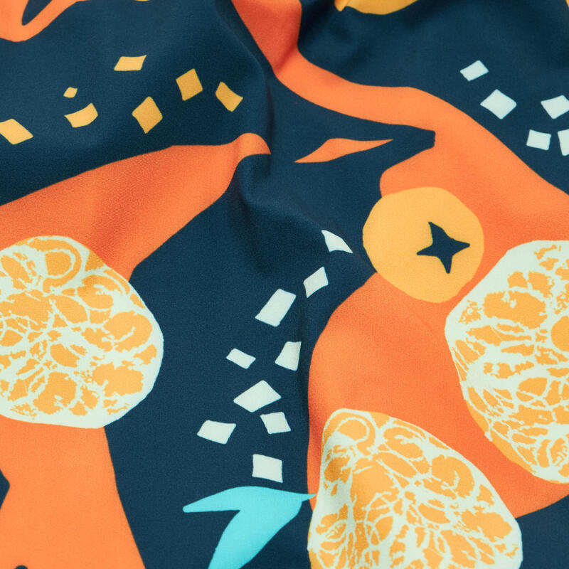 Short de bain long natation Garçon - 100 Hotu orange
